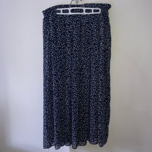 Who what wear blue and grey printed midi skirt